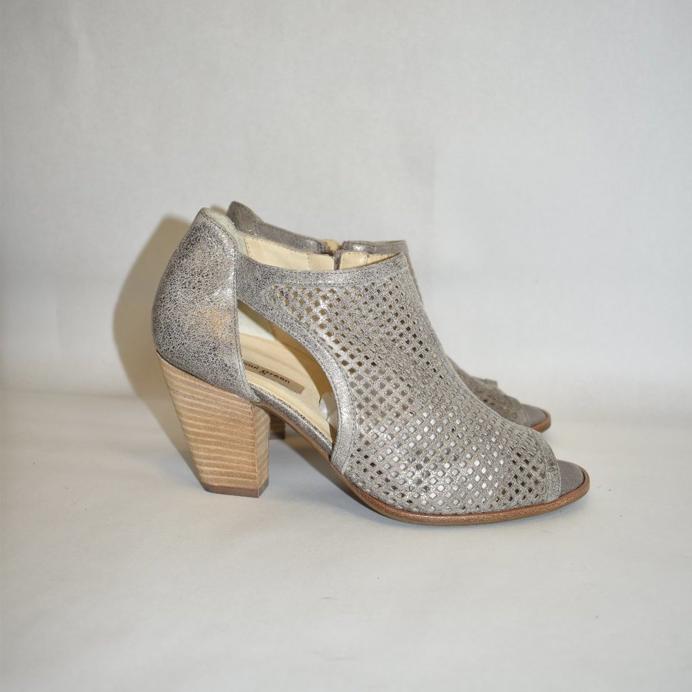 Paul Green Tianna Open Toe Chunky Sandal Bootie Smoke Leather 9.5 (Md7) View 2